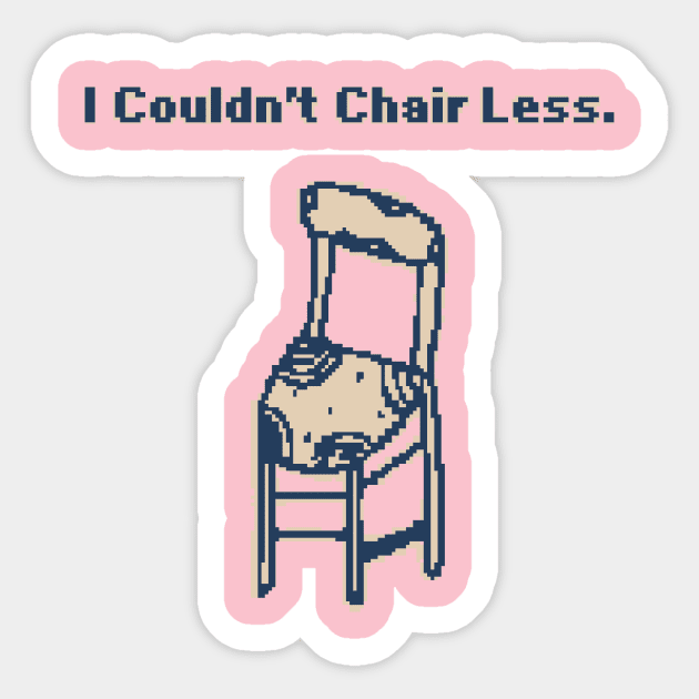 Couldn't Chair Less - 1bit pixelart Sticker by pxlboy